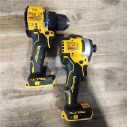 HOUSTON LOCATION - AS-IS Dewalt DCK225D2 20V MAX ATOMIC Brushless Compact Lithium-Ion 1/2 in. Cordless Drill Driver and 1/4 in. Impact Driver Combo Kit with 2 Batteries 2 Ah