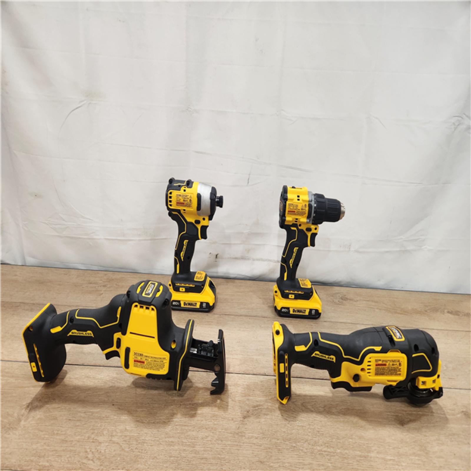 AS-IS- DeWalt 20V MAX ATOMIC Cordless Brushless 4-Tool Combo Kit