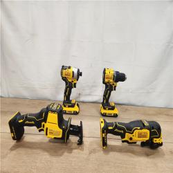 AS-IS- DeWalt 20V MAX ATOMIC Cordless Brushless 4-Tool Combo Kit