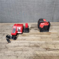 HOUSTON LOCATION - AS-IS Milwaukee Green 125 Ft. Cross Line and Plumb Points Laser Level Kit