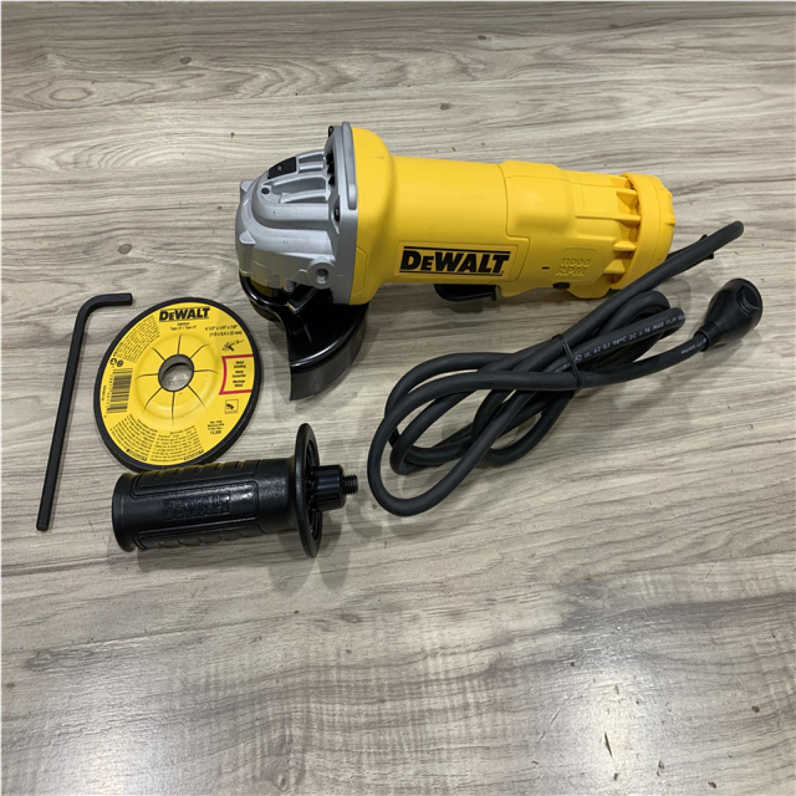 AS-IS DEWALT 11 Amp Corded 4.5 in. Small Angle Grinder