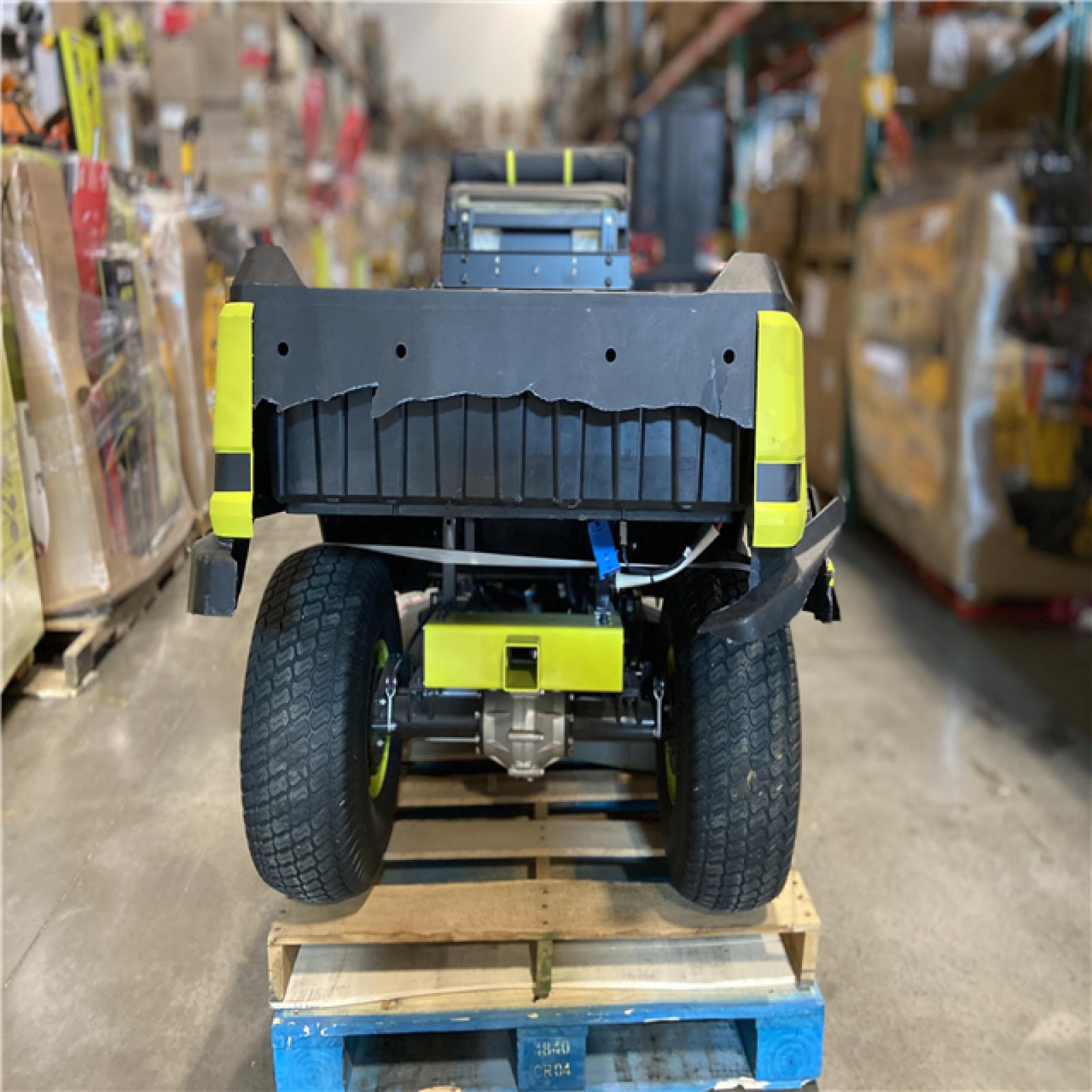 DALLAS LOCATION - AS-IS RYOBI 80V HP Brushless 42 in. Battery Electric Cordless Riding Lawn Tractor