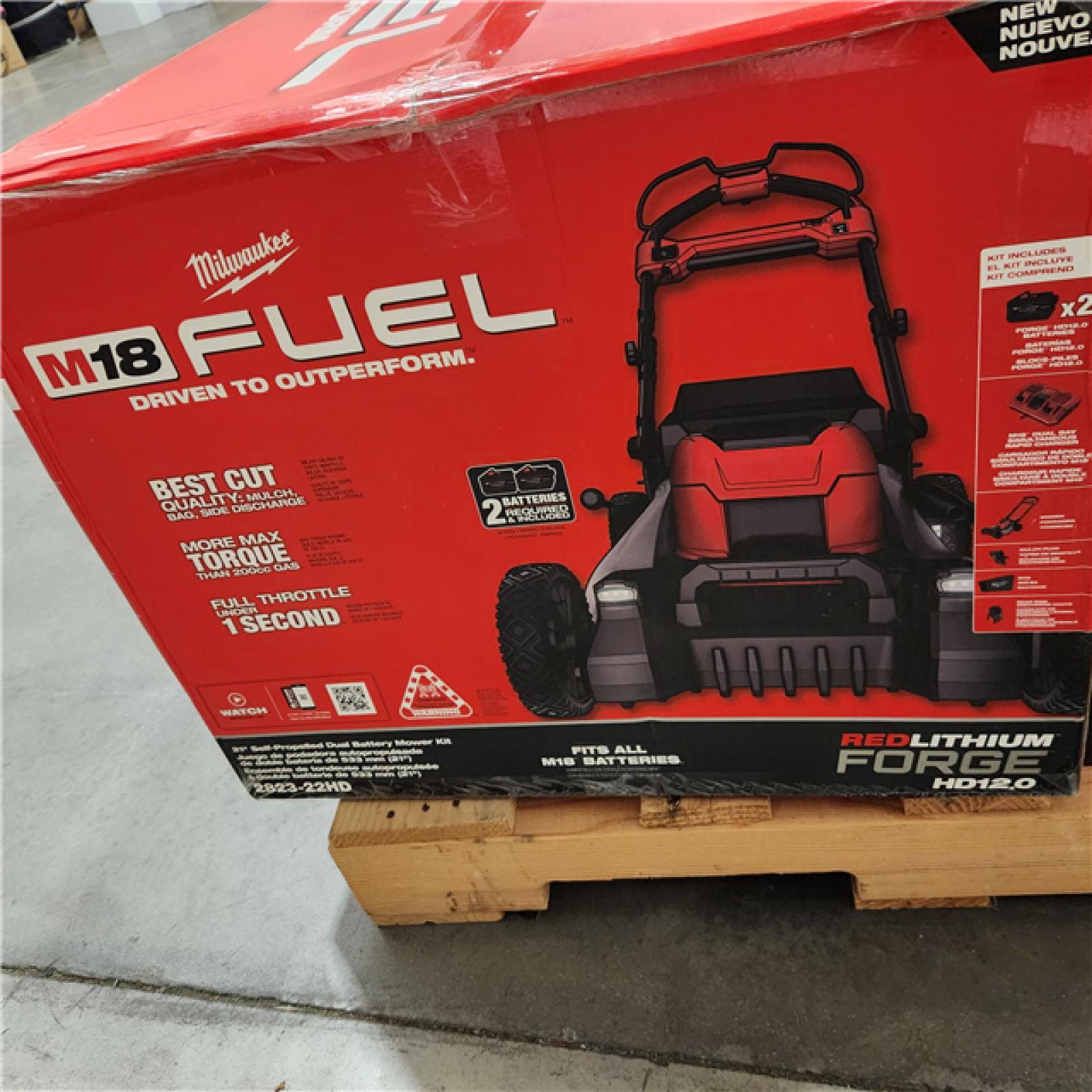 NEW- M18 FUEL Brushless Cordless 21 in. Walk Behind Dual Battery Self-Propelled Mower W/(2) 12.0Ah Battery and Rapid Charger