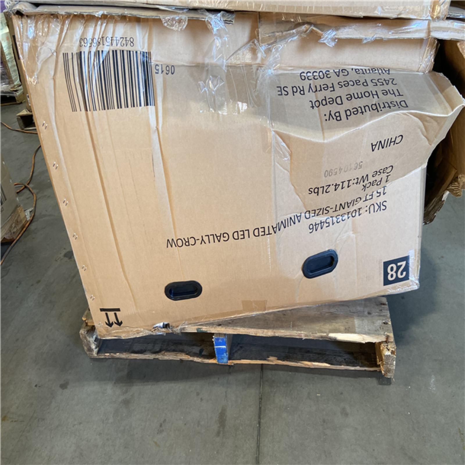 DALLAS LOCATION - Home Accents Holiday 15 ft. Grave & Bones Giant-Sized Animated LED Gally-Crow