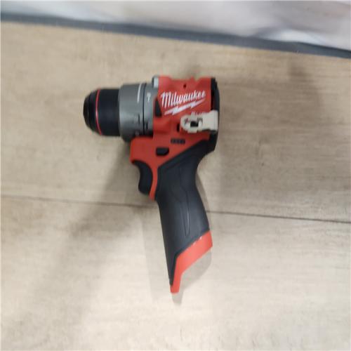 AS-IS- Milwaukee M12 FUEL 12-Volt Lithium-Ion Brushless Cordless 1/2 in. Hammer Drill Kit with 1 Compact 2.0Ah Battery Pack and 1 Charger