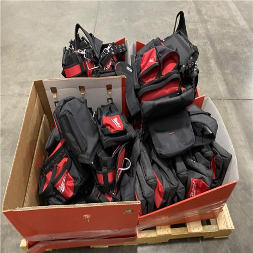 Dallas Location - NEW- Milwaukee General Contractor Work Waist Tool Belt with Suspension Rig(Lot Of 14)