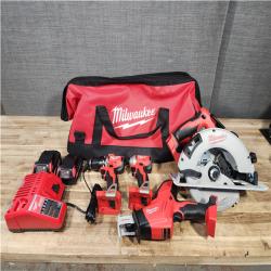 Houston Location AS-IS Milwaukee 18-Volt Lithium-Ion Brushless Cordless (4-Tool) Combo Kit