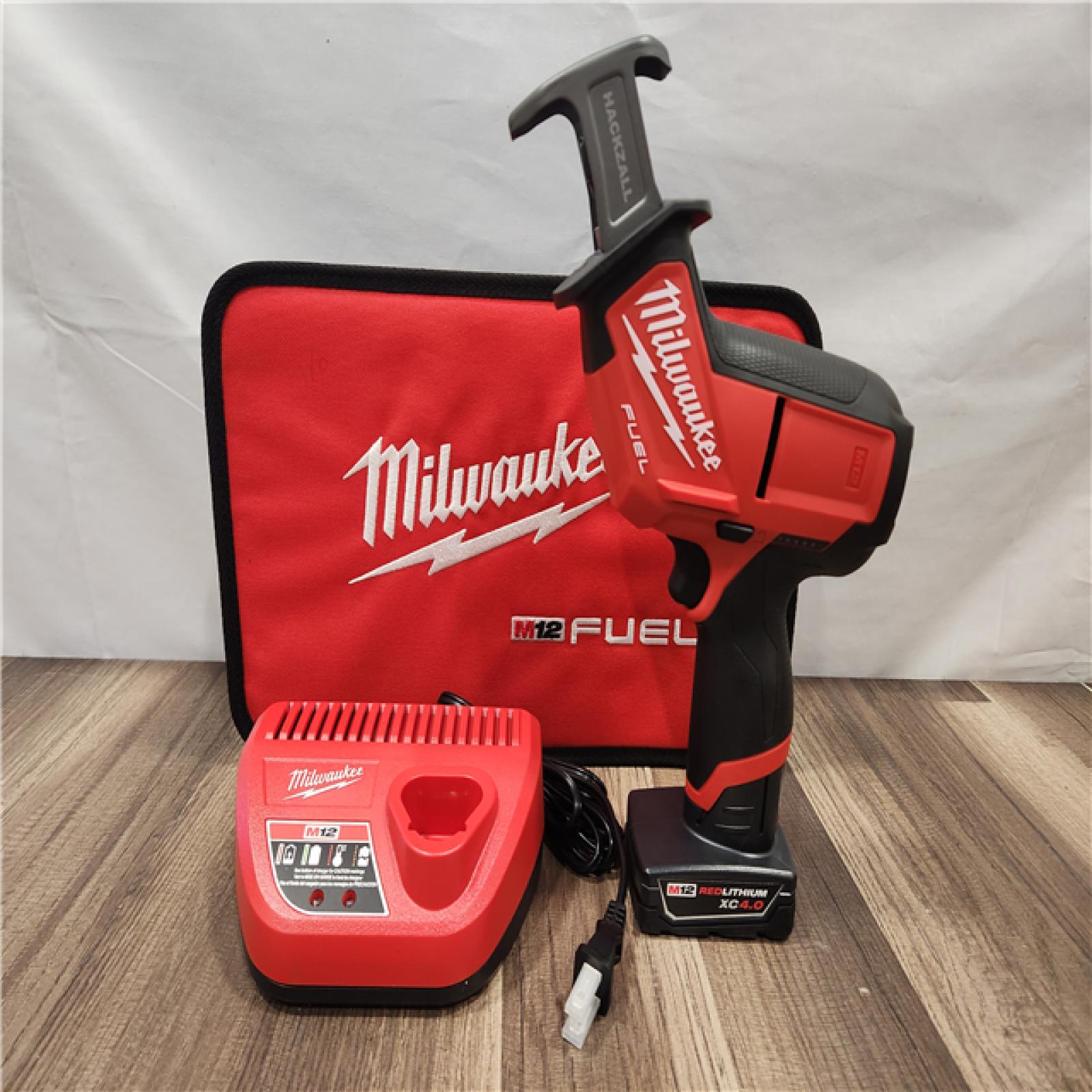 AS-IS- Milwaukee M12 FUEL 12-Volt Lithium-Ion Brushless Cordless HACKZALL Reciprocating Saw Kit W/ Free M12 2.0Ah Compact Battery