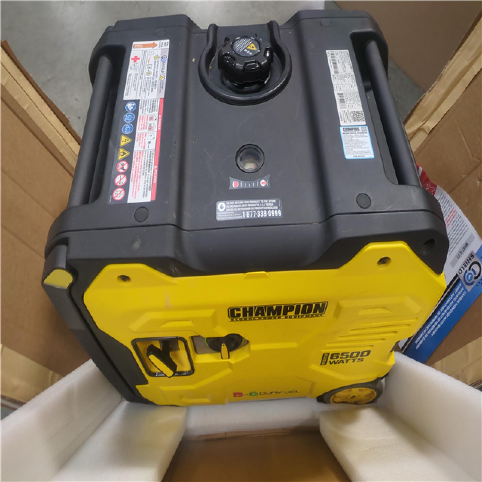 CALIFORNIA AS-IS CHAMPION PORTABLE POWER GENERATOR w/RYOBI LAWNMOWER