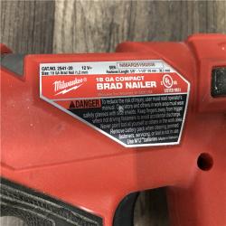 A-IS Milwaukee  FUEL 12-Volt Lithium-Ion Brushless Cordless 18-Gauge 1-1/2 in. Compact Brad Nailer (Tool Only)