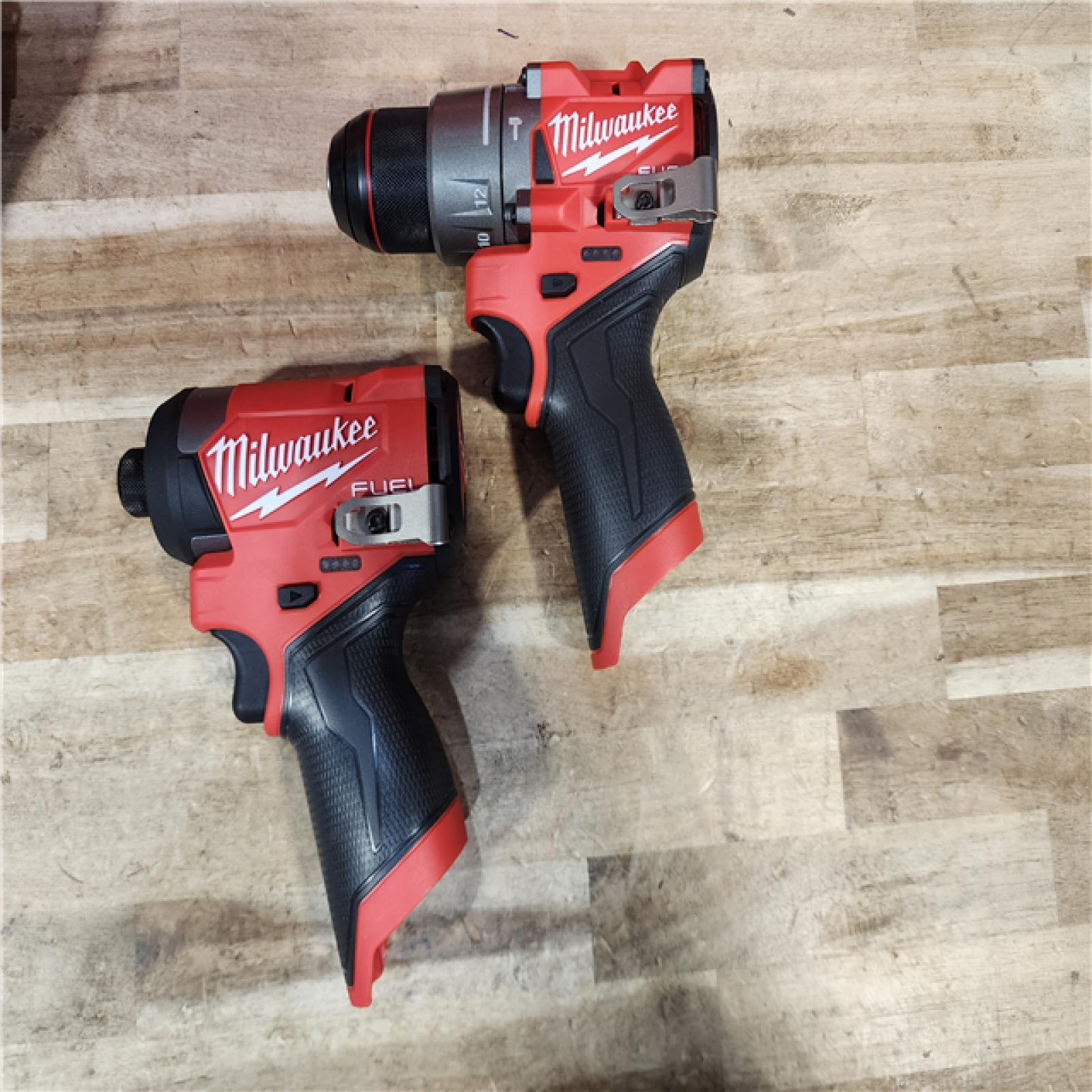 HOUSTON LOCATION - AS-IS (APPEARS LIKE NEW) Milwaukee FUEL 12-Volt Lithium-Ion Brushless Cordless Hammer Drill and Impact Driver Combo Kit