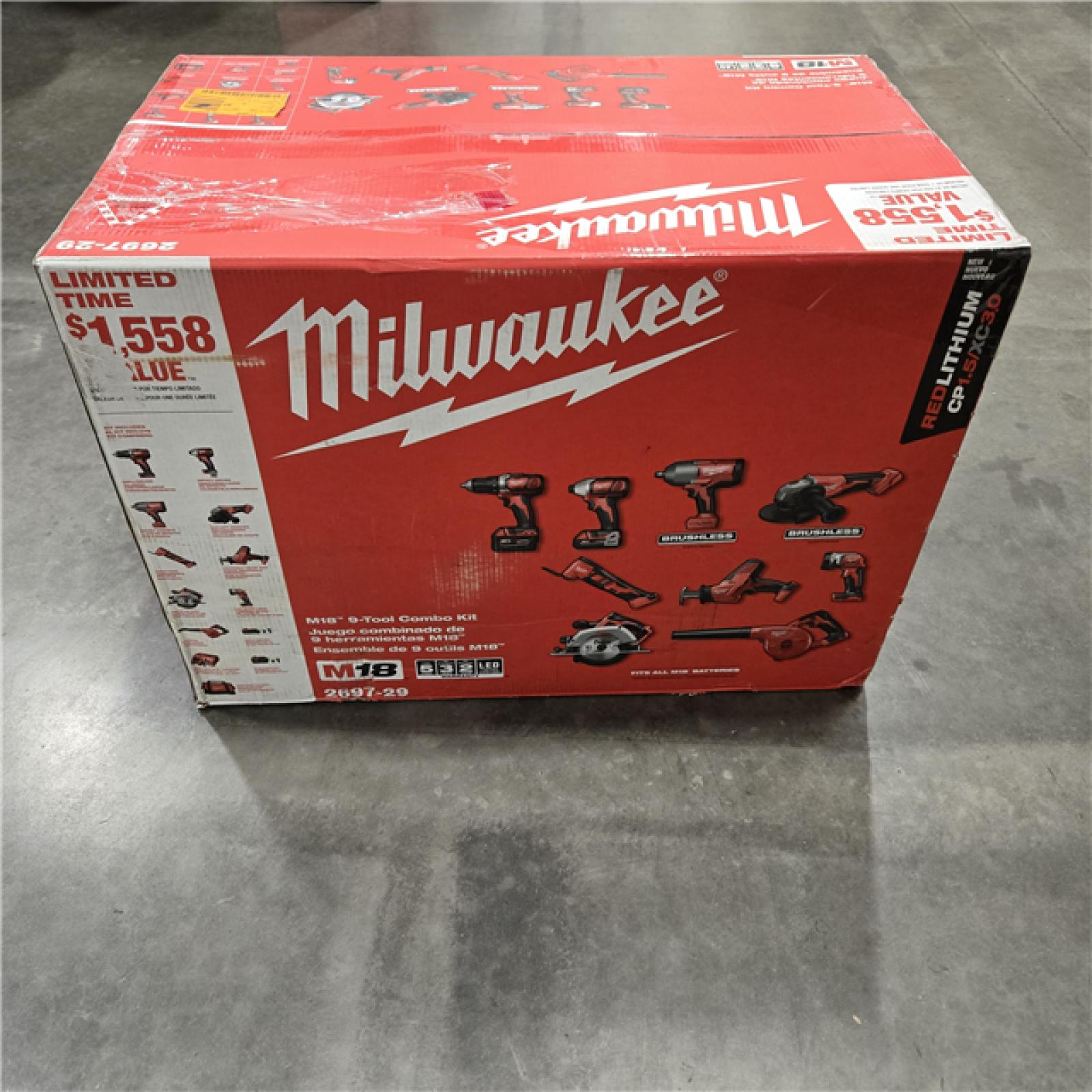 NEW! - Milwaukee M18 18V Cordless 9-Tool Combo Kit