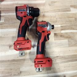 HOUSTON LOCATION - AS-IS Milwaukee 18-Volt Lithium-Ion Brushless Cordless Compact Hammer Drill/Impact Combo Kit