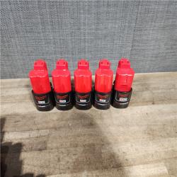 HOUSTON LOCATION - AS-IS MILWAUKEE BATTERY PACK QTY - 15