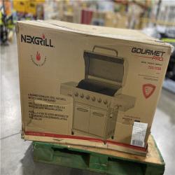 DALLAS LOCATION - Nexgrill Gourmet Pro 6-Burner Stainless Steel Propane Gas Grill with Searing Side Burner and Griddle Max Insert
