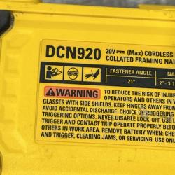 AS-IS DEWALT 20-Volt 21° Cordless Framing Nailer (Tool-Only)
