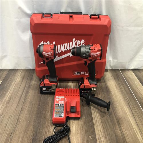 AS-IS Milwaukee FUEL 18V Lithium-Ion Brushless Cordless Hammer Drill and Impact Driver Combo Kit