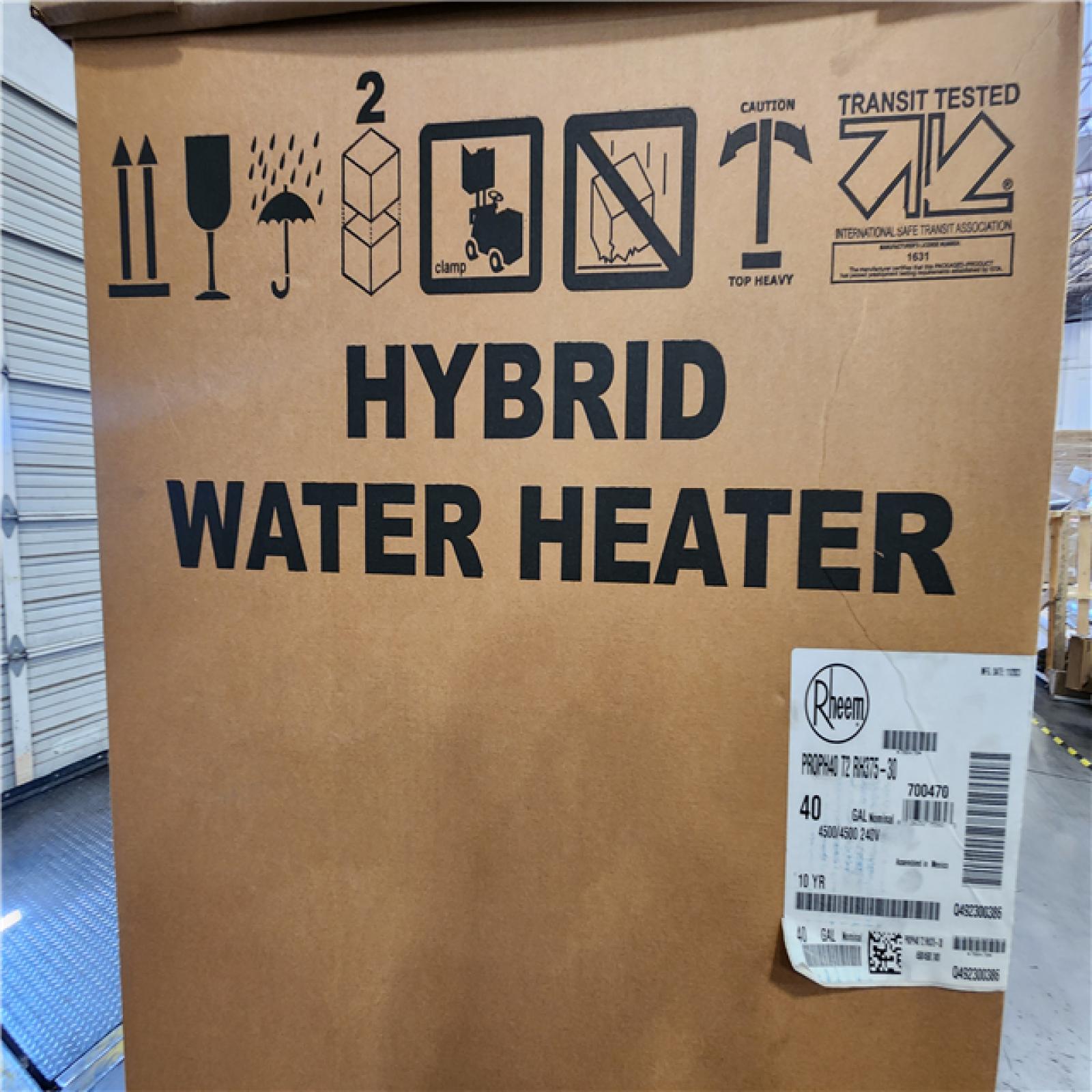Phoenix NEW Rheem ProTerra 40 Gal. Smart High Efficiency Hybrid Heat Pump Water Heater w/ Leak Detection & Auto Shutoff - 10-Year Warranty