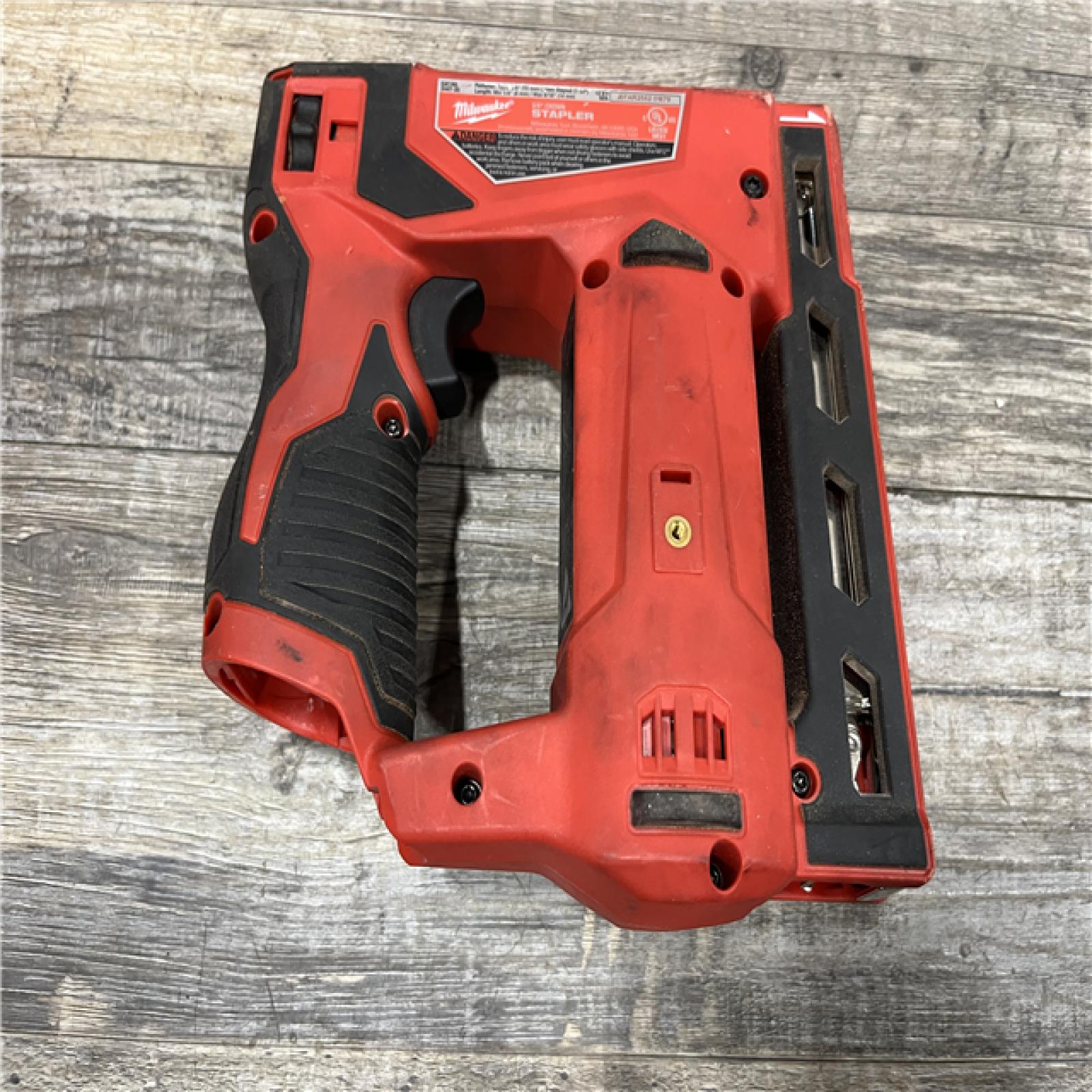 AS-IS Milwaukee 12-Volt Lithium-Ion Cordless 3/8 in. Crown Stapler (Tool-Only)