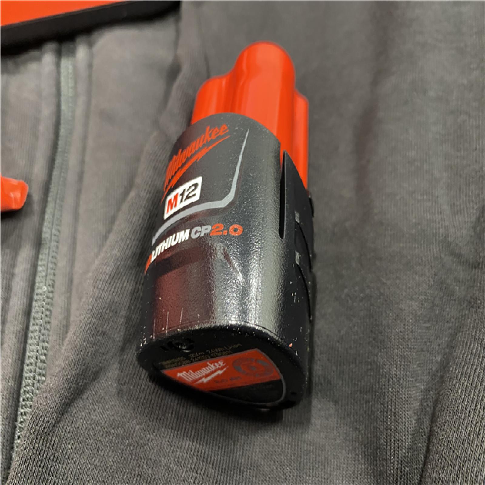 AS-IS Milwaukee Men's 2X-Large 12-Volt Lithium-Ion Cordless Black Heated Jacket Hoodie Kit