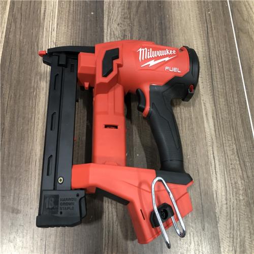 AS-IS Milwaukee FUEL 18-Volt Lithium-Ion Brushless Cordless 18-Gauge 1/4 in. Narrow Crown Stapler (Tool-Only)