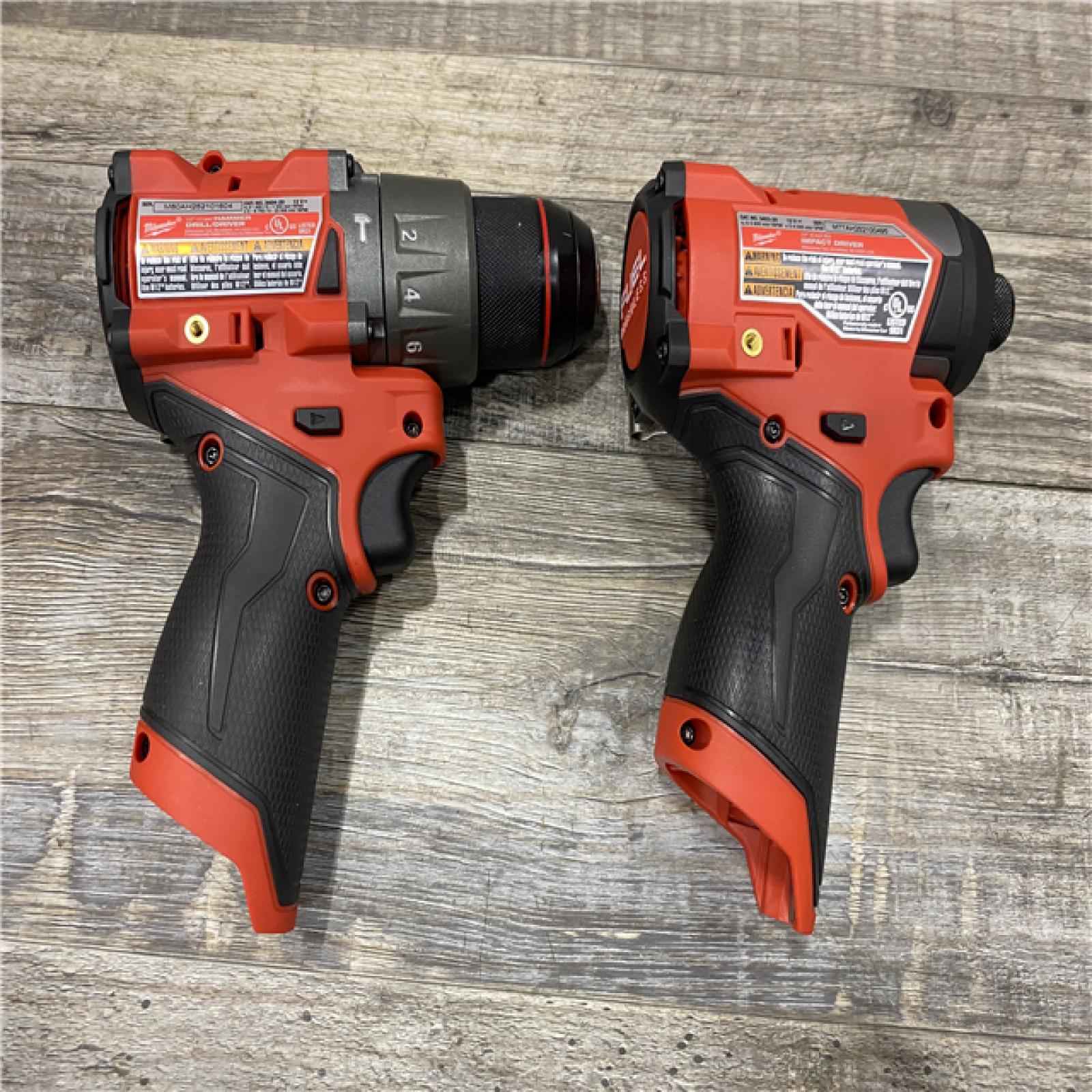 AS-IS Milwaukee FUEL 12-Volt Lithium-Ion Brushless Cordless Hammer Drill and Impact Driver Combo Kit