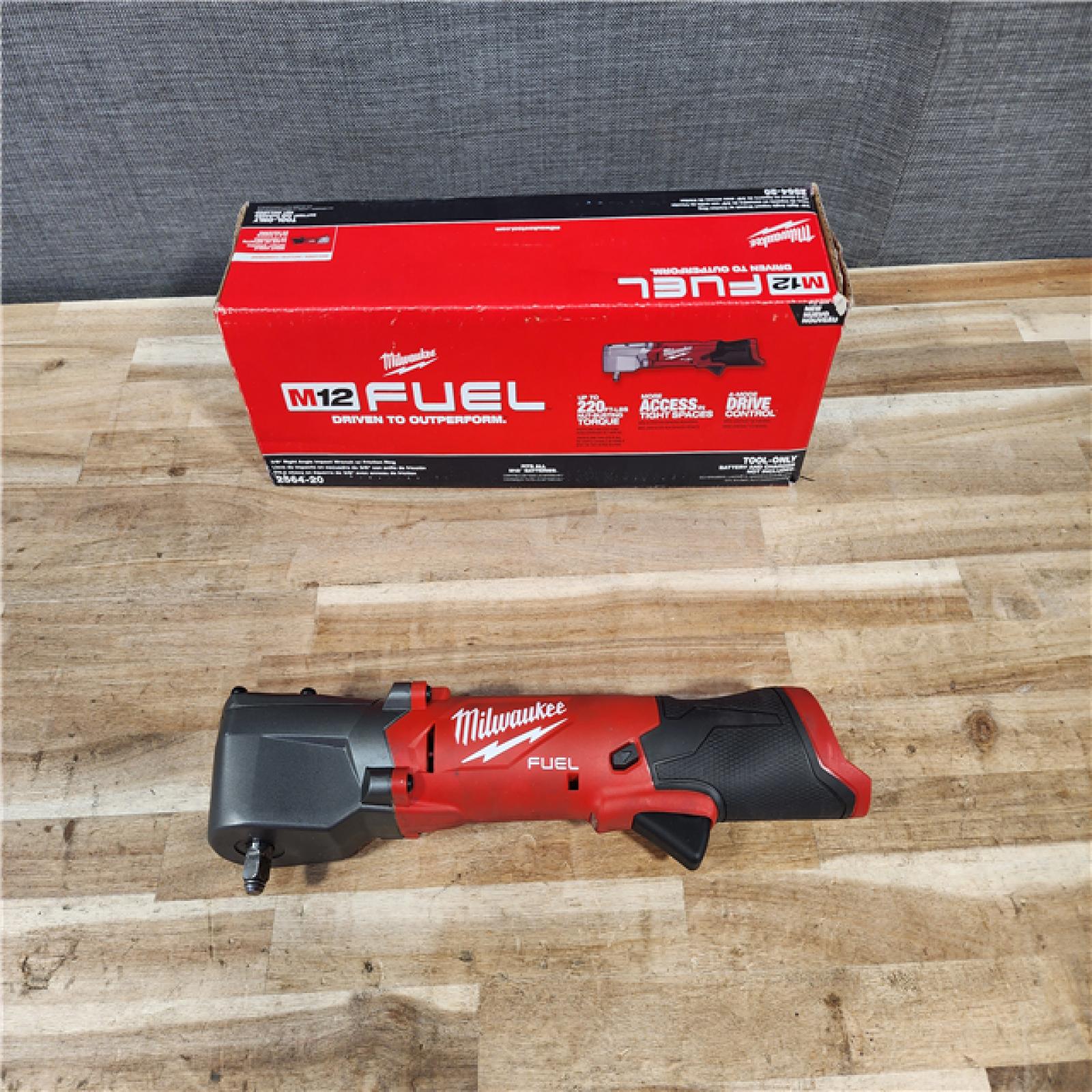 HOUSTON LOCATION - AS-IS Milwaukee FUEL 12V Lithium-Ion Brushless Cordless 3/8 in. Right Angle Impact Wrench (Tool-Only)