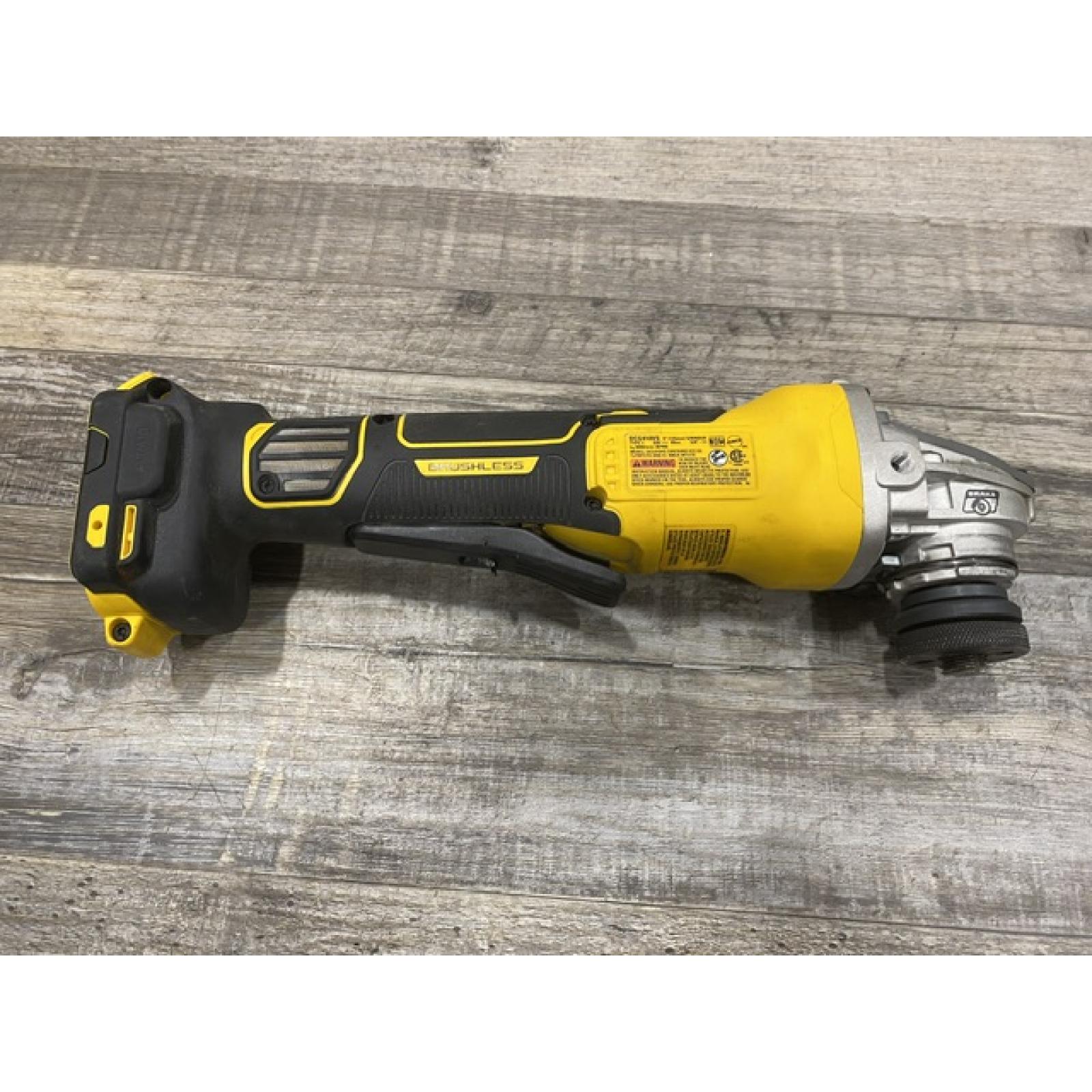 AS-IS DEWALT 20V XR Cordless 4-1/2. in. to 5 in. Variable Speed Angle Grinder (Tool Only)