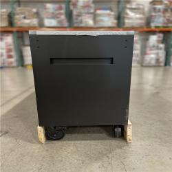 DALLAS LOCATION-  HUSKY 84 in. W x 24 in. D 18-Drawer Heavy-Duty Mobile Workbench with Stainless Steel Top in Matte Black