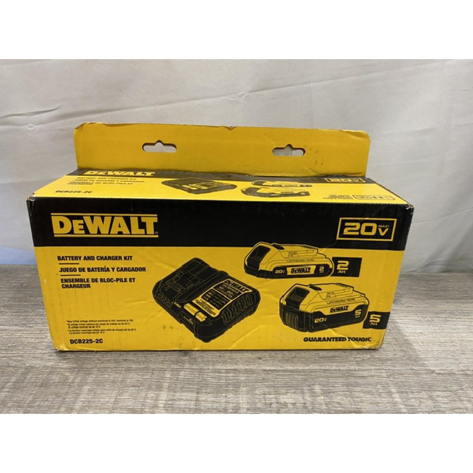 NEW - DEWALT 20V MAX Lithium-Ion Battery Kit with 5.0Ah and 2.0Ah Battery and Charger