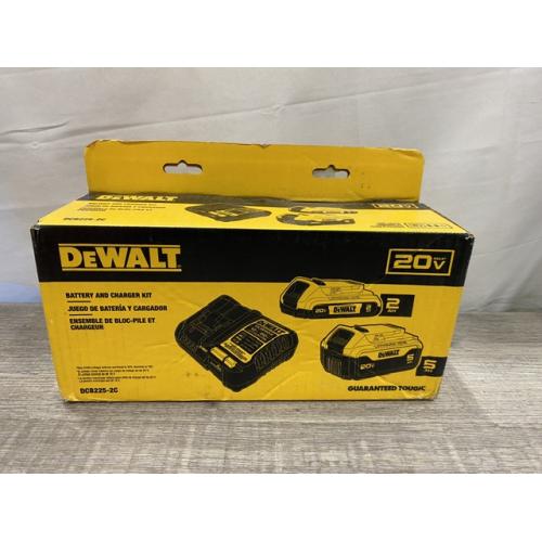 NEW - DEWALT 20V MAX Lithium-Ion Battery Kit with 5.0Ah and 2.0Ah Battery and Charger