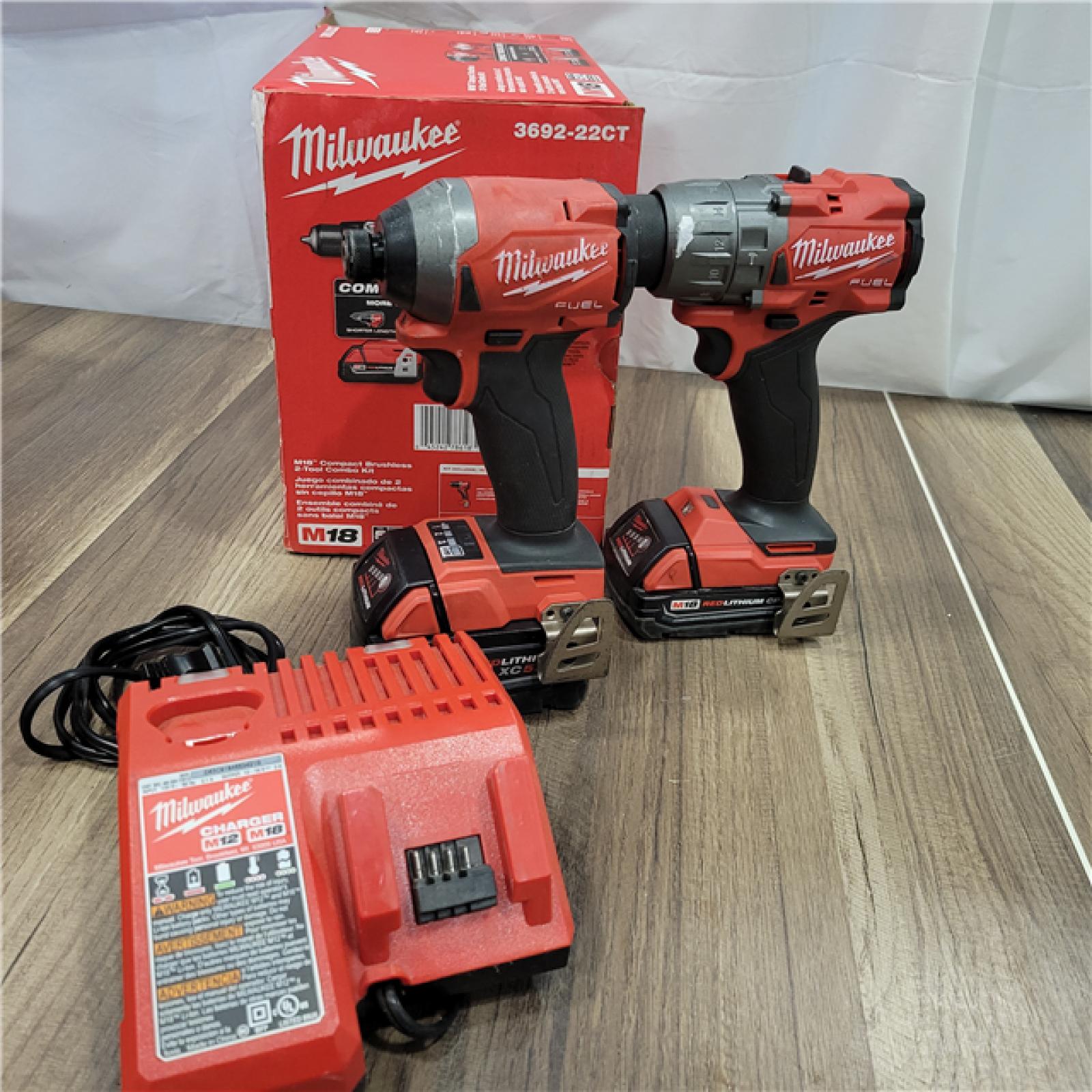 AS-IS Milwaukee M18 Compact Brushless 2-Tool Combo Kit