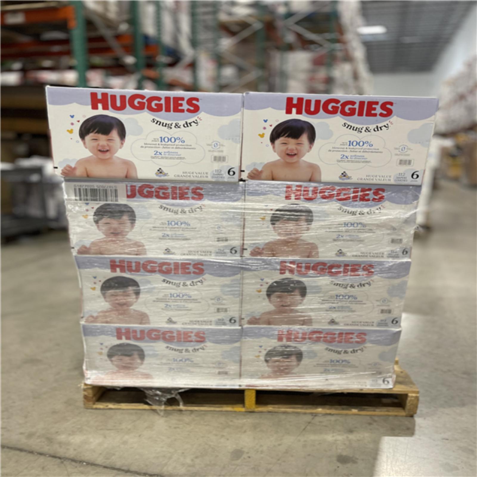 DALLAS LOCATION- Huggies Size 6 Diapers  Snug & Dry Baby Diapers PALLET-(40 CASES)