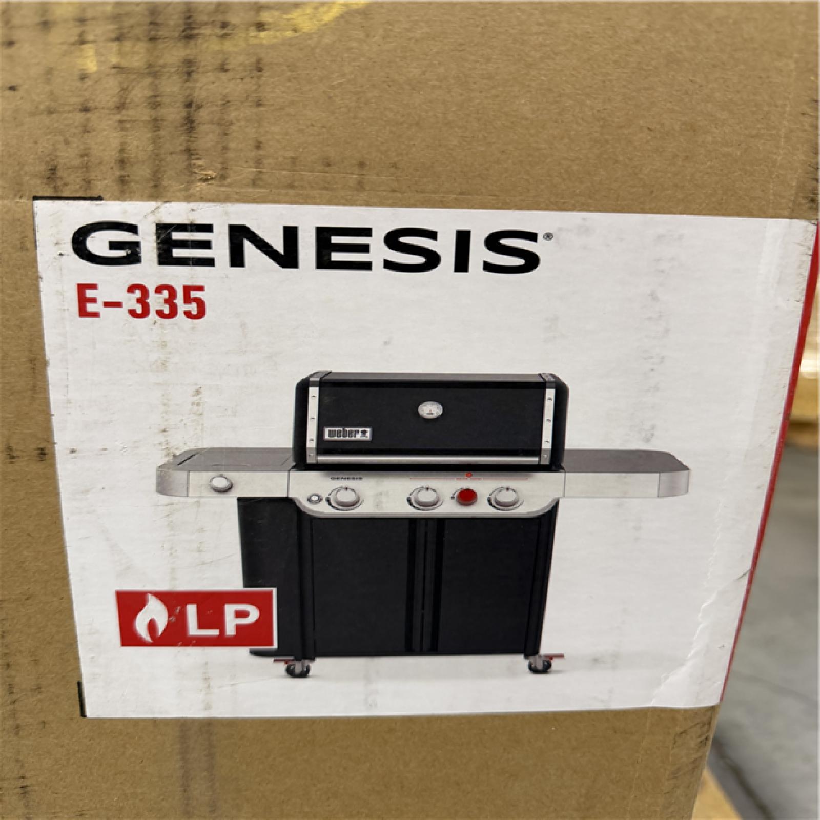 DALLAS LOCATION - WEBER Genesis E-335 3-Burner Liquid Propane Gas Grill in Black with Side Burner