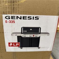 DALLAS LOCATION - WEBER Genesis E-335 3-Burner Liquid Propane Gas Grill in Black with Side Burner
