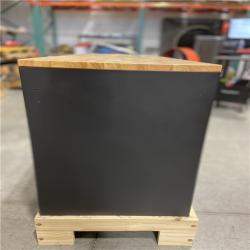 DALLAS LOCATION - Husky 72 in. W x 24 in. D Heavy Duty 18-Drawer Mobile Workbench Cabinet with Adjustable-Height Hardwood Top in Matte Black