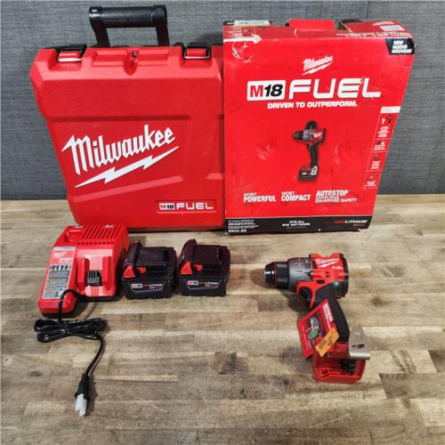HOUSTON LOCATION - AS-IS (APPEARS LIKE NEW) Milwaukee 2904-22 Hammer Drill Driver Kit with Batteries  Charger & Tool Case  Red