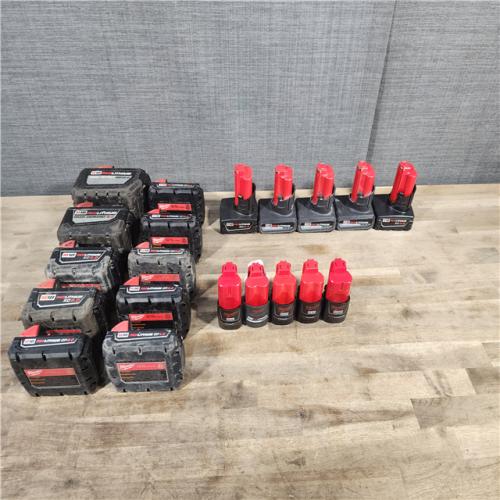HOUSTON LOCATION - AS-IS MILWAUKEE BATTERY PACK QTY - 20