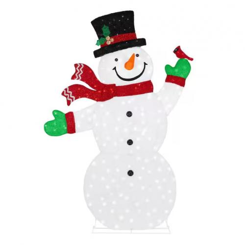 DALLAS LOCATION - Home Accents Holiday 8 ft. Yuletide Lane Giant-Sized LED Snowman Holiday Yard Decoration Y15