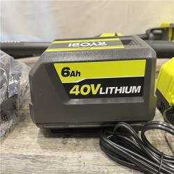 AS-IS RYOBI 40V HP Brushless Whisper Series 17 in. Cordless Battery Carbon Fiber Shaft String Trimmer Kit