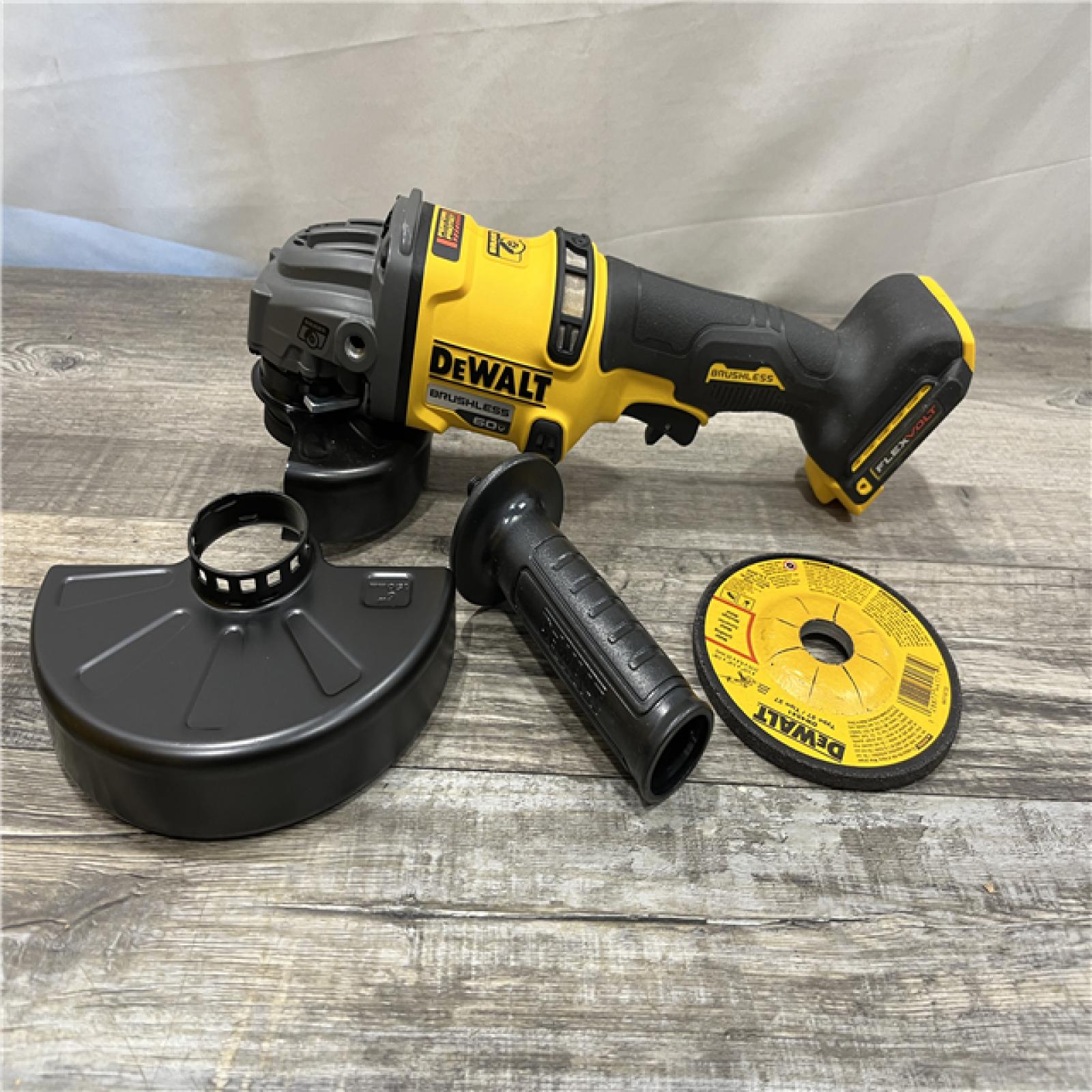 AS-IS DEWALT FLEXVOLT 60V MAX Cordless Brushless 4.5 in. to 6 in. Small Angle Grinder with Kickback Brake (Tool Only)