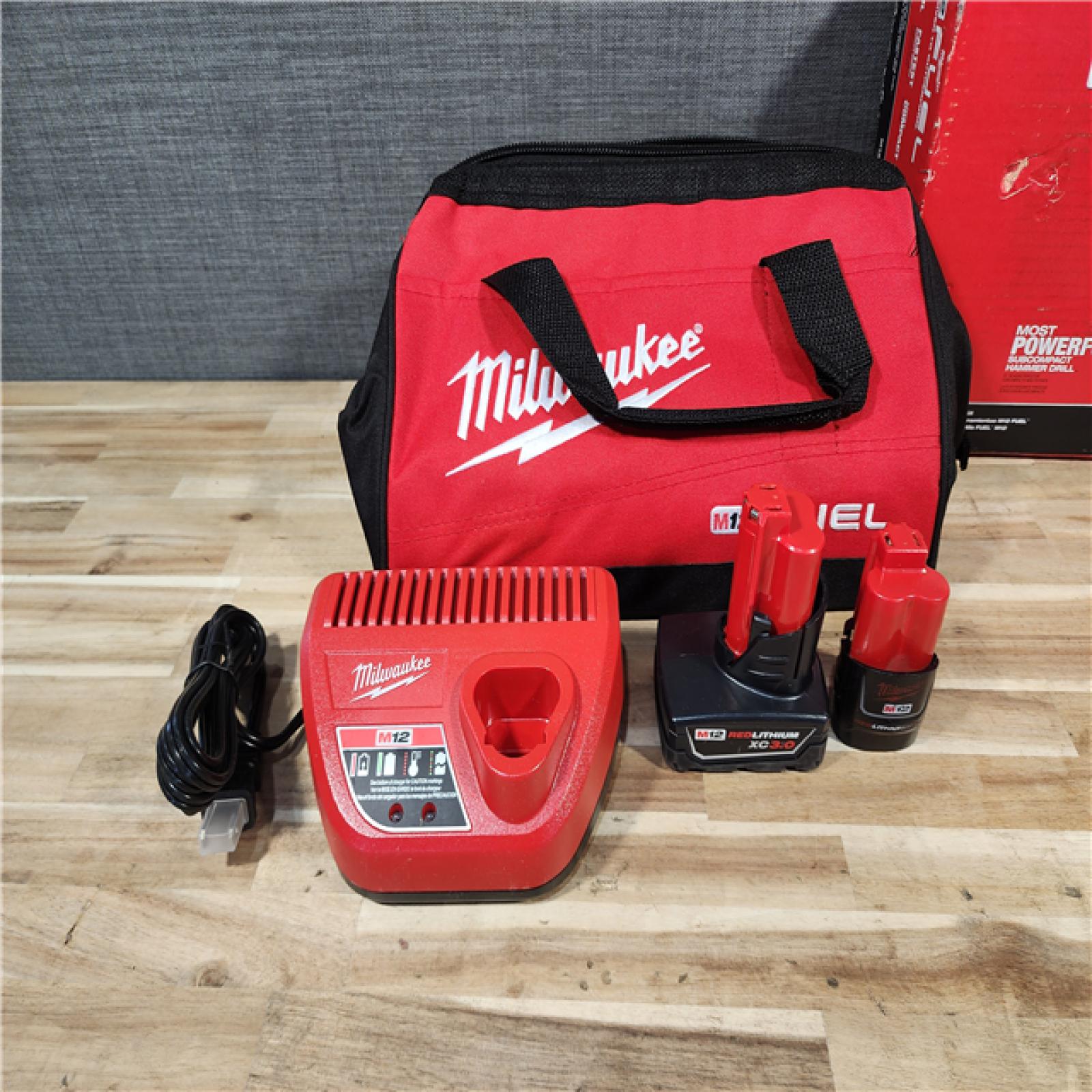 HOUSTON LOCATION - AS-IS Milwaukee FUEL 12-Volt Lithium-Ion Brushless Cordless Hammer Drill and Impact Driver Combo Kit