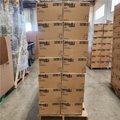 PHoenix Location NEW Wypall GeneralClean X60 Cloths Multi-Task Cleaning Wipes (34790), Strong and Absorbent Towels, White 126 Sheets Per Box Pallet (28-Boxes)