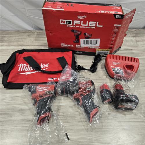 GOOD- Milwaukee 3497-22 12V Brushless Hammer Drill and Impact Driver Combo Kit