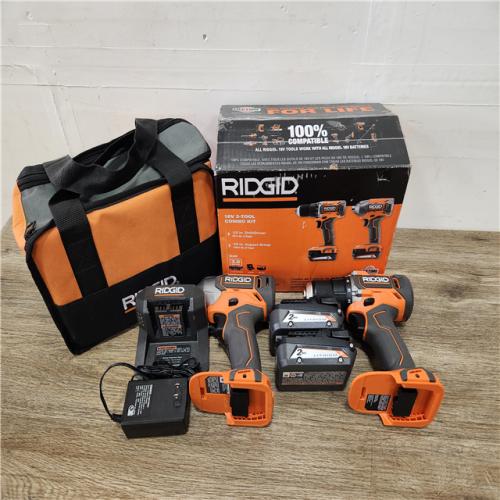 Phoenix Location NEW RIDGID 18V Cordless 2-Tool Combo Kit with Drill/Driver, Impact Driver, (2) 2.0 Ah Batteries, and Charger