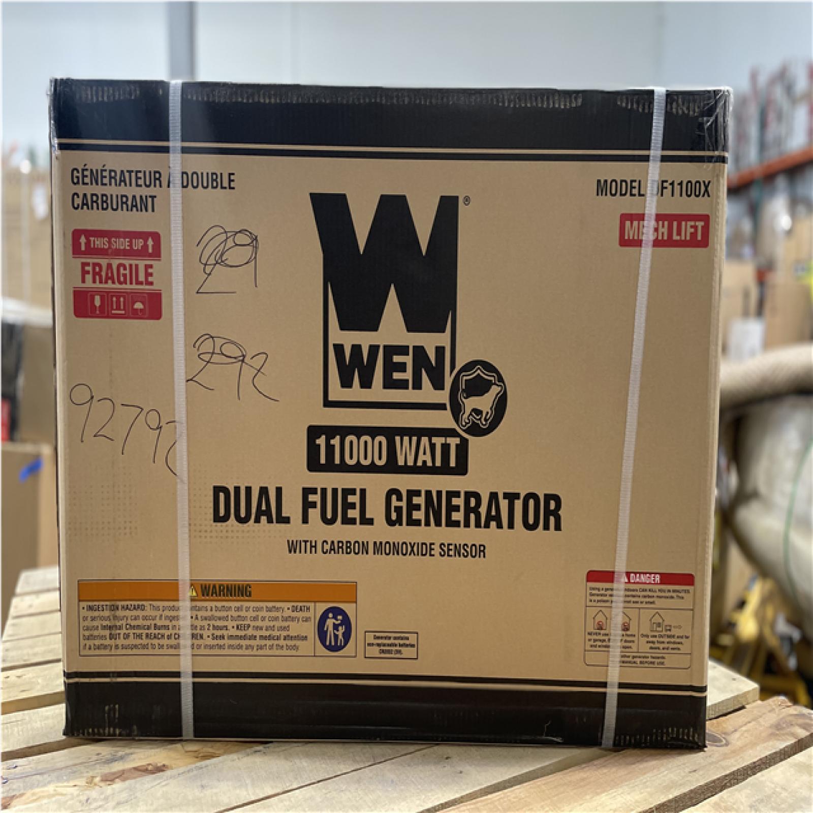 DALLAS LOCATION- WEN 11 000-Watt 120V/240V Dual Fuel Portable Gas/Propane Generator
