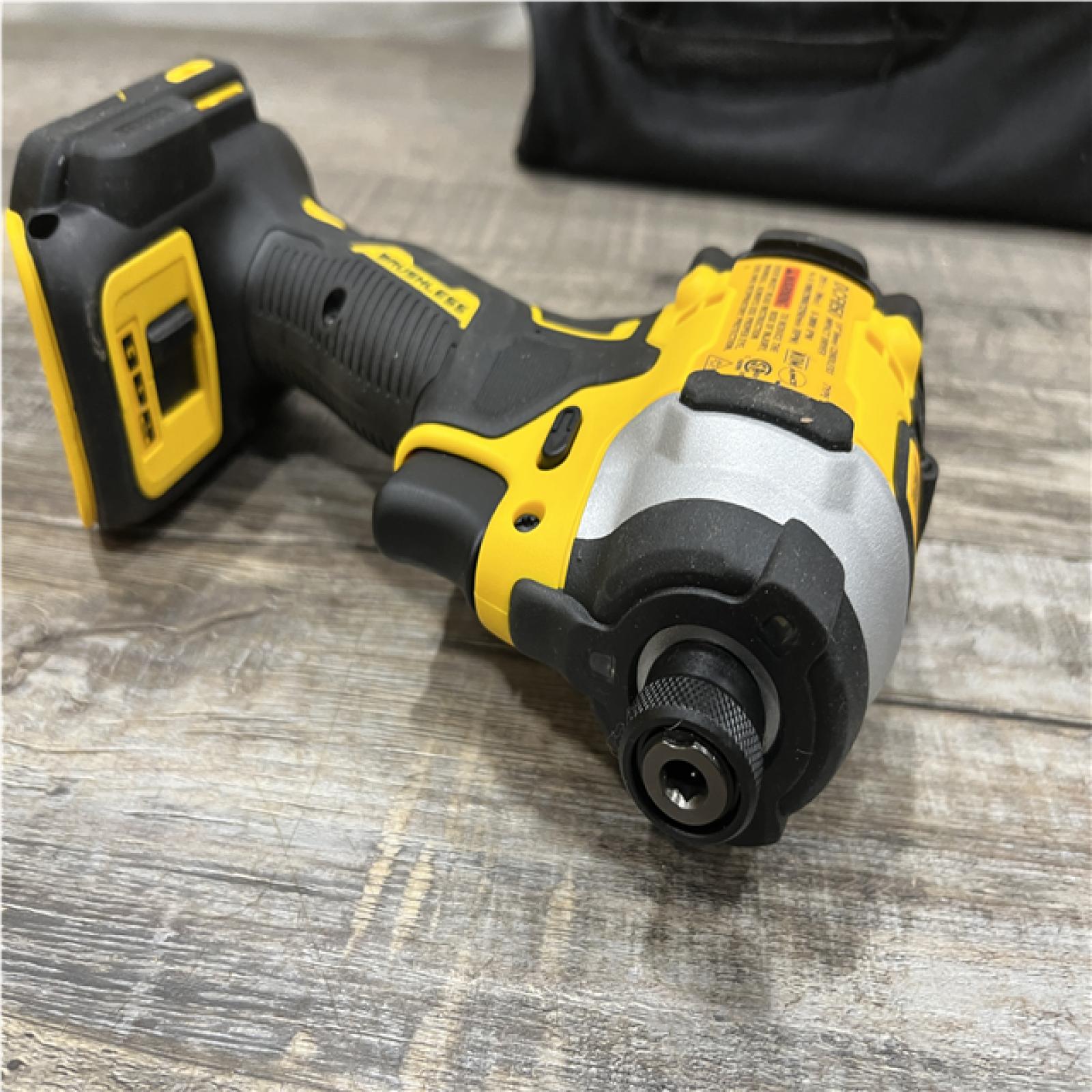 AS-IS DEWALT ATOMIC 20V MAX Lithium-Ion Cordless 1/4 in. Brushless Impact Driver Kit