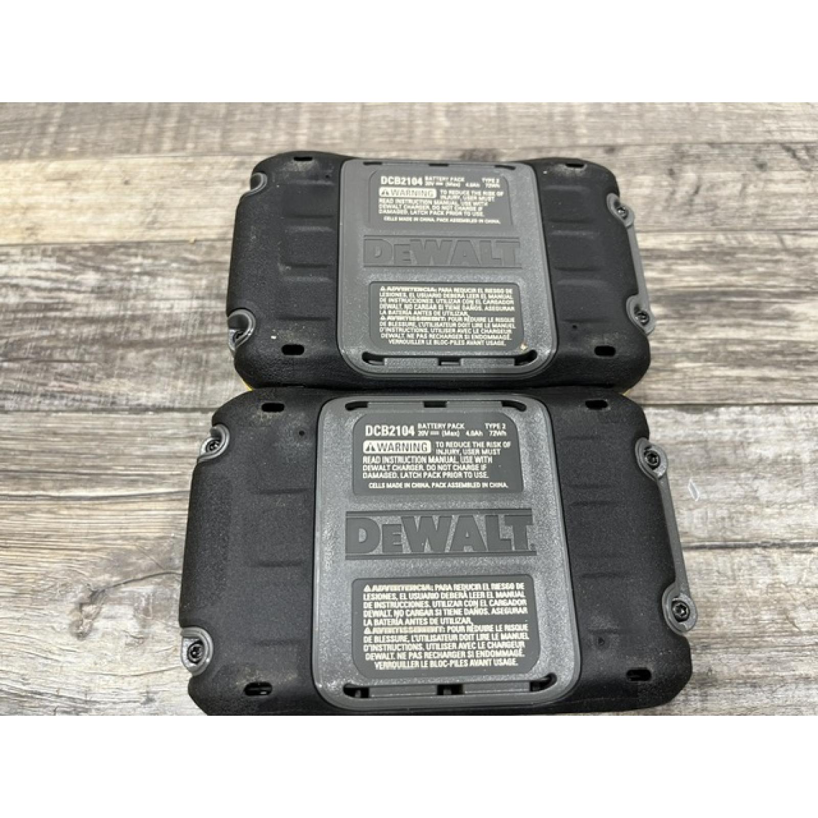 AS-IS DEWALT 20V MAX XR Lithium-Ion 4.0 Ah Battery Packs (2-Pack)