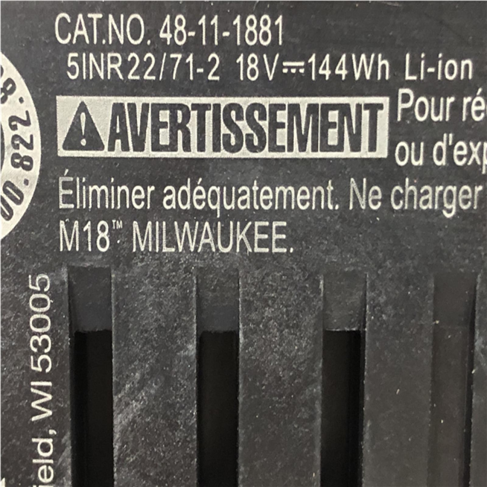 AS-IS Milwaukee 18-Volt Lithium-Ion REDLITHIUM FORGE Starter Kit with 8.0Ah Battery and Rapid Charger
