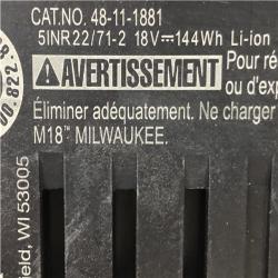 AS-IS Milwaukee 18-Volt Lithium-Ion REDLITHIUM FORGE Starter Kit with 8.0Ah Battery and Rapid Charger